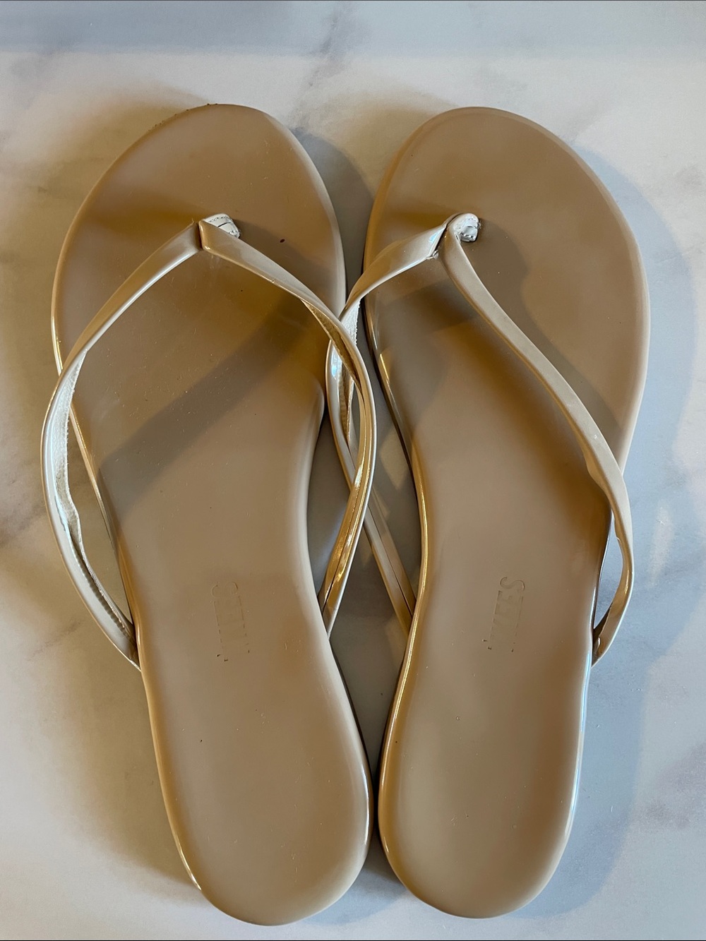 TKEES Nude color Flop Flops Size 11